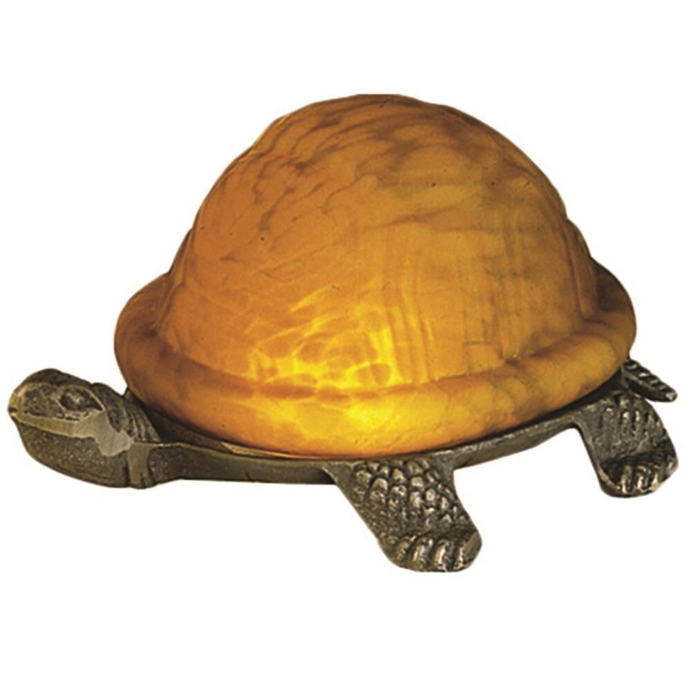 Turtle Shaped Lamp with Amber Shell